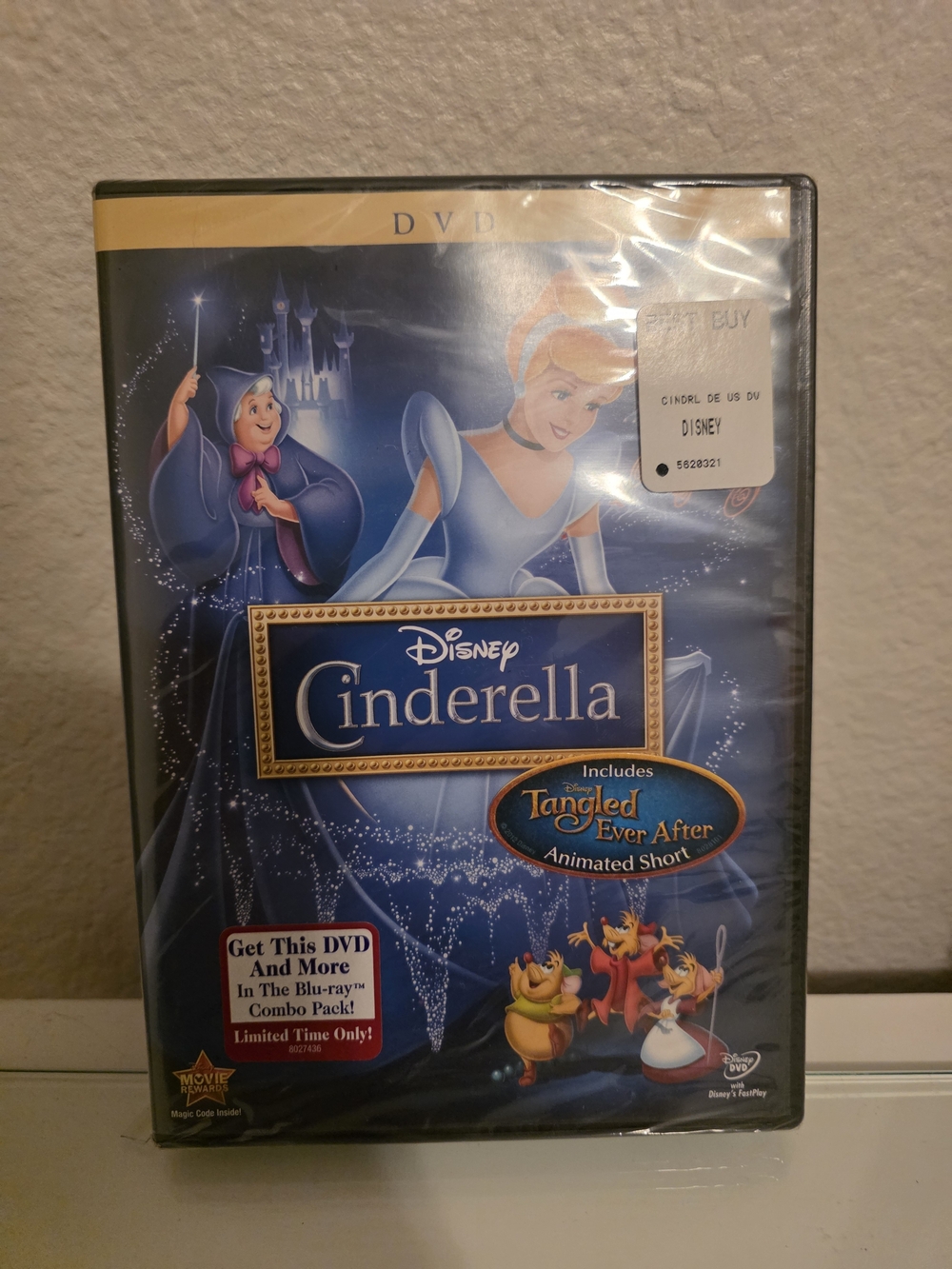 Disney Cinderella DVD — Blue, Gold